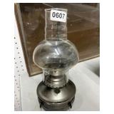 Metal Paraffin Oil Lamp with Glass Chimney