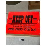 Vintage Trespassing Warning Signs Lot