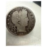 1892 Barber Half Dollar Coin