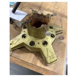 Gold Metal Christmas Tree Stand with Plug