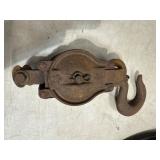 Vintage Heavy-Duty Pulley Block