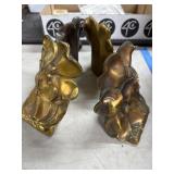 Bronze-Colored Floral Bookends