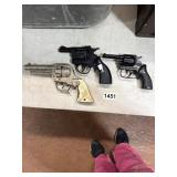 Three Replica Toy Revolvers