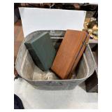 Galvanized Tub With Two Wooden Boxes