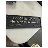 Replica Segregation-Era Sign Plaque