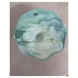 Murano Glass Bowl in Green Tones