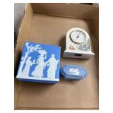 Wedgwood Collectibles Set With Clock and Boxes