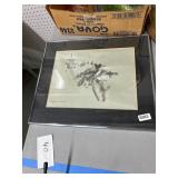 Framed Sketch Titled ï¿½Pagoda in Hakoneï¿½