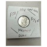 1916 Mercury Dime in Holder