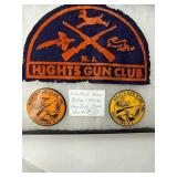 Hights Gun Club Vintage Patch & Pins