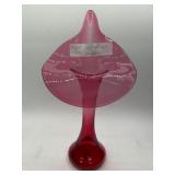 Red-Pink Glass Decorative Vase, 13ï¿½