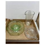 Three Glass Household Items