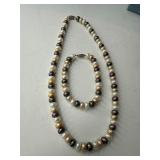 Multi-Tone Freshwater Pearl Jewelry Set