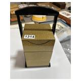 Gold and Black Stackable Box with Handle