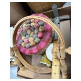 Sewing Items and Basket