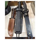 Three Knives with Sheaths