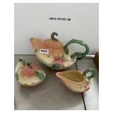 Hull Pottery 3-Piece Floral Tea Set