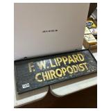 F.W. Lippard Chiropodist Wood Sign