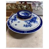 Blue and White Porcelain Bowl with Lid