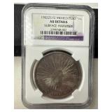1902 Mexico 1 Peso AU Details Coin