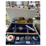 Photography Equipment in Wicker Case