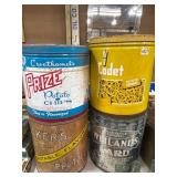 4 Vintage Metal Storage Cans