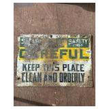 Metal Safety Sign, 20ï¿½14 Inches