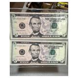 Sequential $5 Federal Reserve Notes