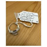 Sterling HC Jean Harlow Stone Ring