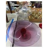 2 Decorative Glass Bowls