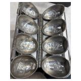 Cast Iron Hinged Egg Mold With 8 Cavities