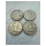 1957 Franklin Silver Half Dollar Coins