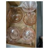 Pink Depression Glass Tableware