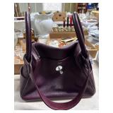 Replica Purple Leather Handbag