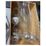 Glassware and Light Bulb Lot