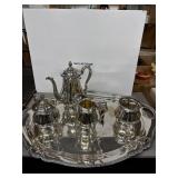Gorham Silver Tea Set with Tray