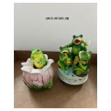 Frog-Themed Wind-Up Music Boxes