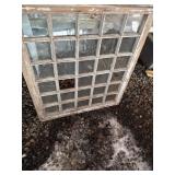 Multi-Pane Wooden Window Frame
