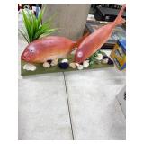 Plastic Fish Figurines on Base
