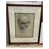 Framed Charcoal Drawing by H.L. Bauman