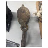 Wood and Metal Pulley With Hook