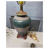 Ceramic Table Lamp with Geometric Design