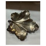 Small Silver Plate in Leaf Form