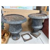 16-Inch Cast Metal Urns