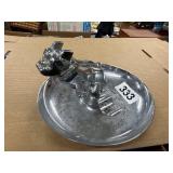 Chrome Plated Dog-Shaped Ashtray