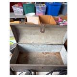 Metal Storage Box with Hinged Lid