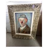 F.Krieger Portrait of a Clown with red nose 1923