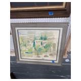 Framed Watercolor Painting, 26x22 Inches