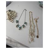 Costume Jewelry Lot With Necklaces