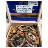 20-Piece Shell, Wood & Mixed Jewelry